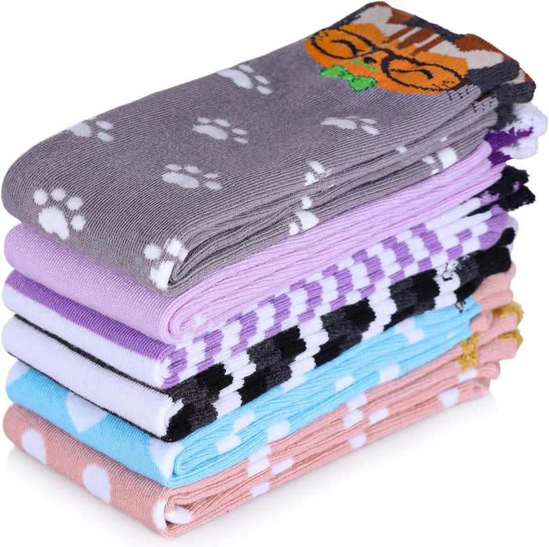 SDBING Kids Girls Knee High Socks Crazy Funny Gift Novelty Soft Cute Animal Dress Long Socks 6 Pairs - Image 2